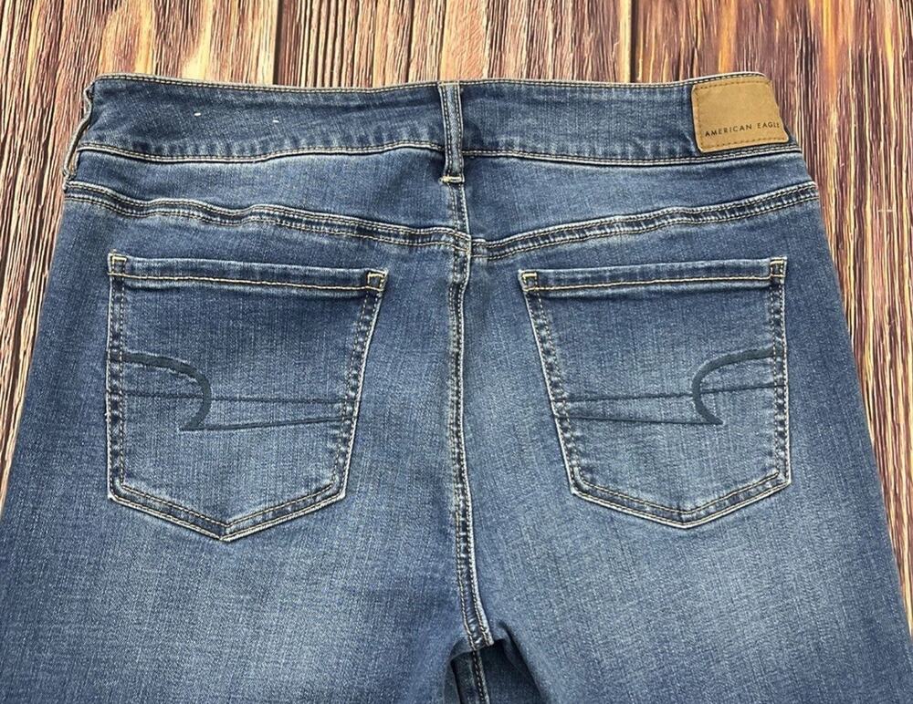 💋 American Eagle Favorite Boyfriend Super Stretch Jeans Womens Size 10 X-Long